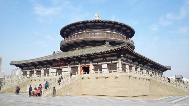 山西大同北魏明堂遺址公園夜景亮化工程成功亮燈