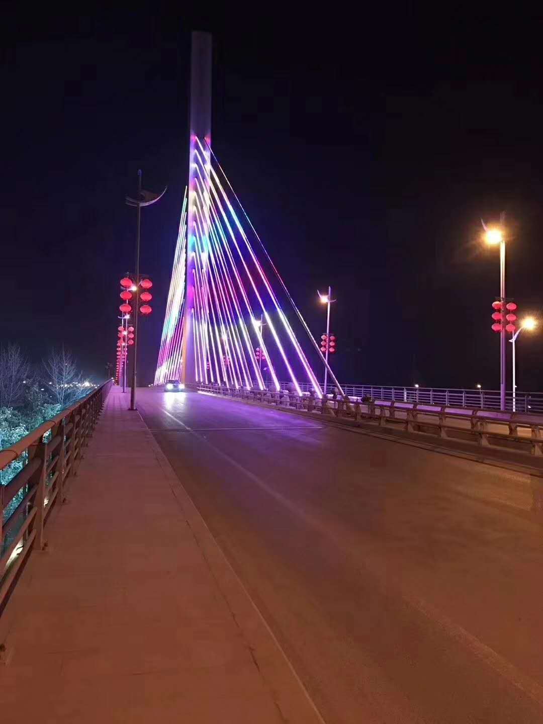 江蘇鹽城阜寧縣新興大橋夜景亮化工程