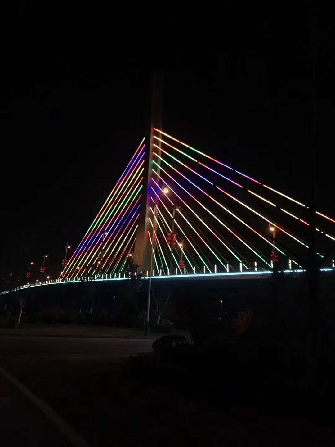 江蘇鹽城阜寧縣新興大橋夜景亮化工程