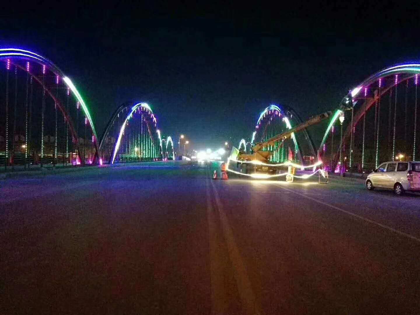 甘肅張掖市高臺縣黑河大橋亮化工程