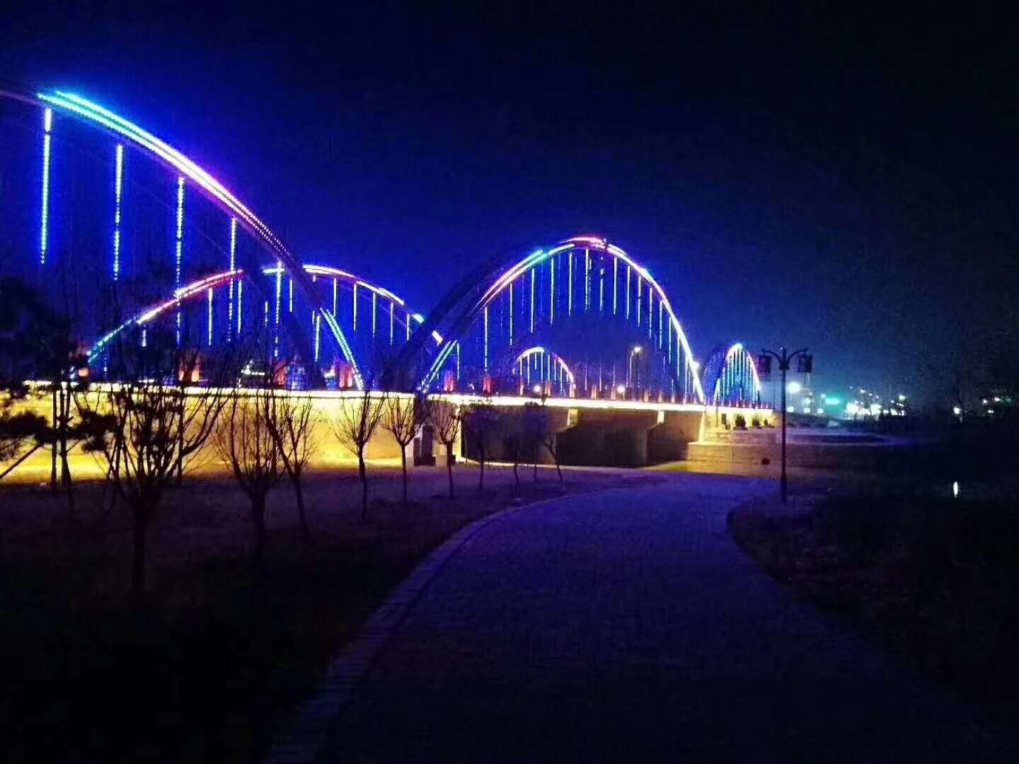 甘肅張掖市高臺(tái)縣黑河大橋亮化工程