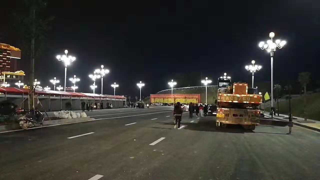 廣西大化瑤族自治縣迎賓大道路燈照明