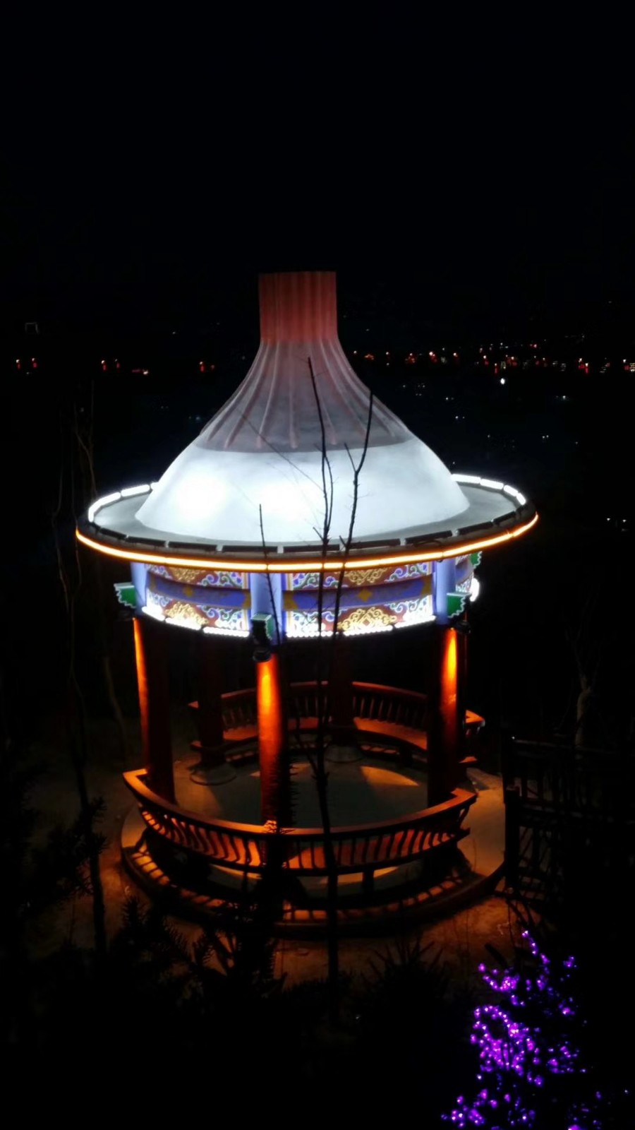 青海省互助縣油嘴灣花海夜景亮化工程